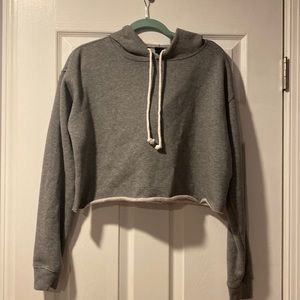 Cropped hooded sweatshirt